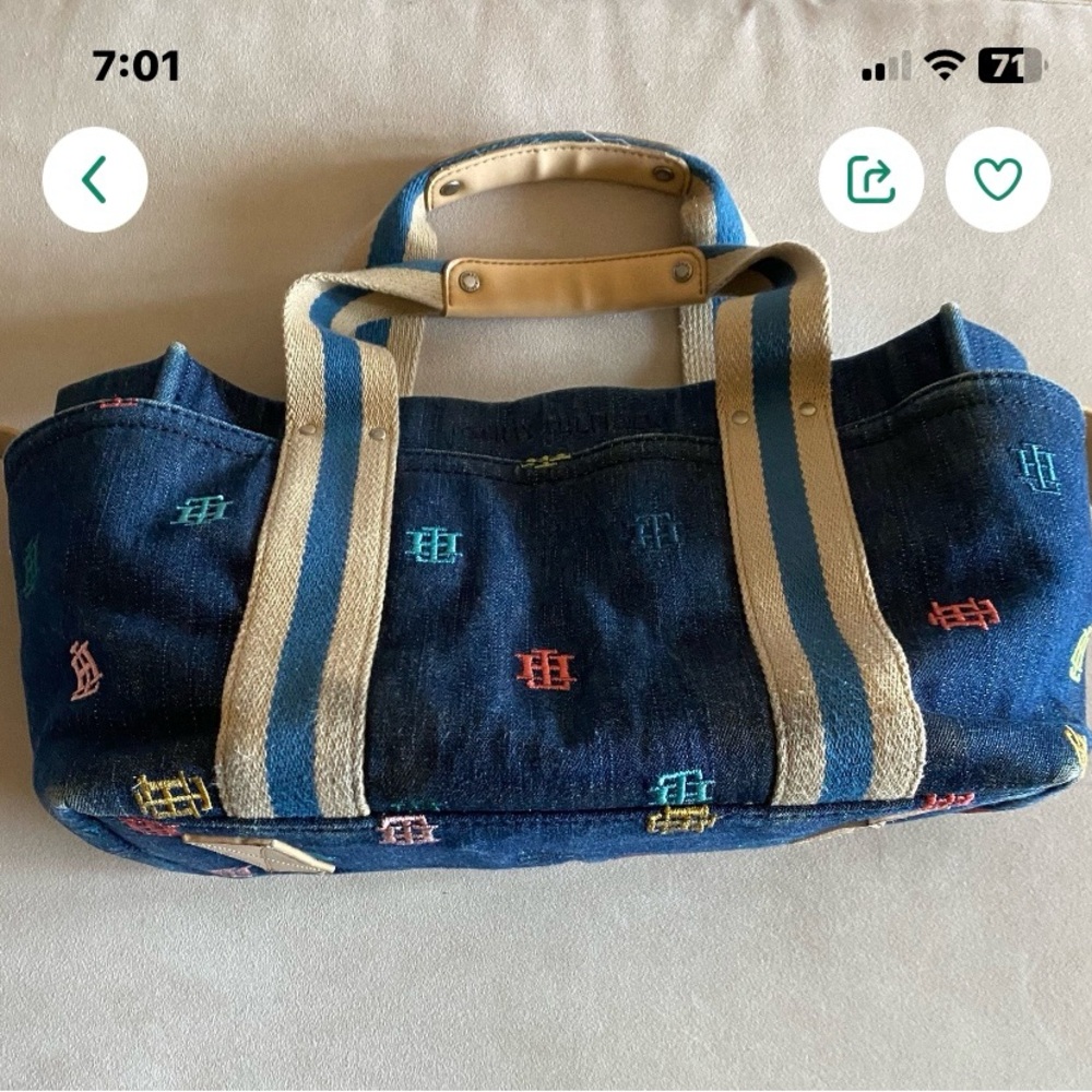 Tommy Hilfiger Blue Denim Tote Bag